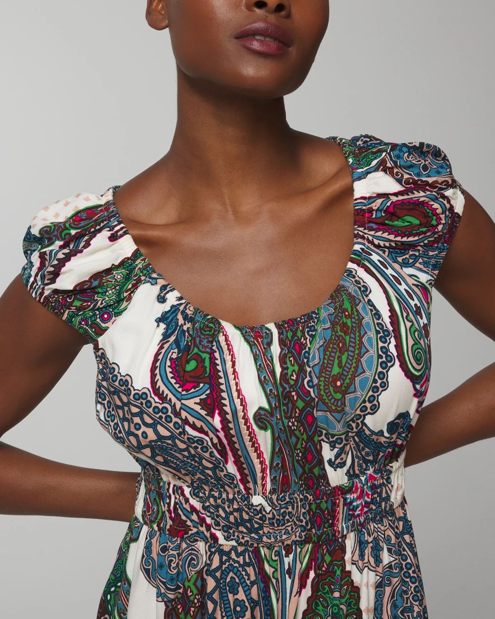 Shirred Maxi Bra Dress click to view larger image.