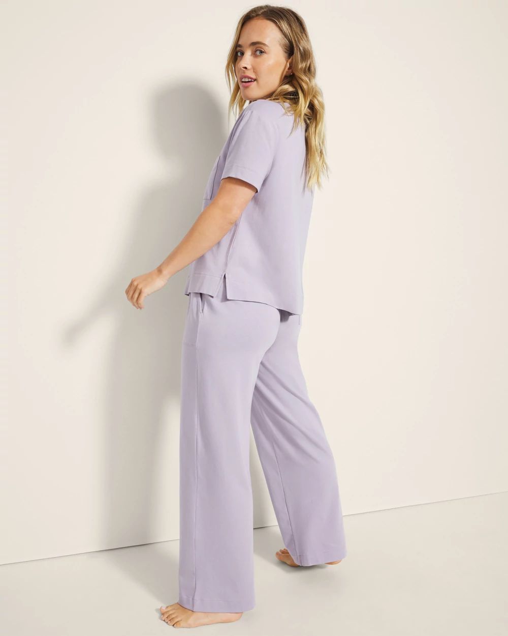 Most Loved Cotton Short-Sleeve Pocket Pajama Tee