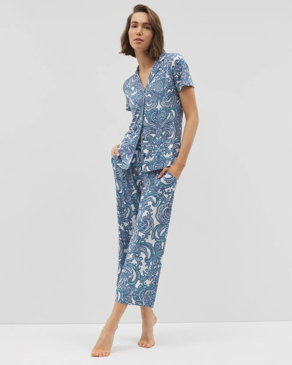 Cropped Pajama Pants