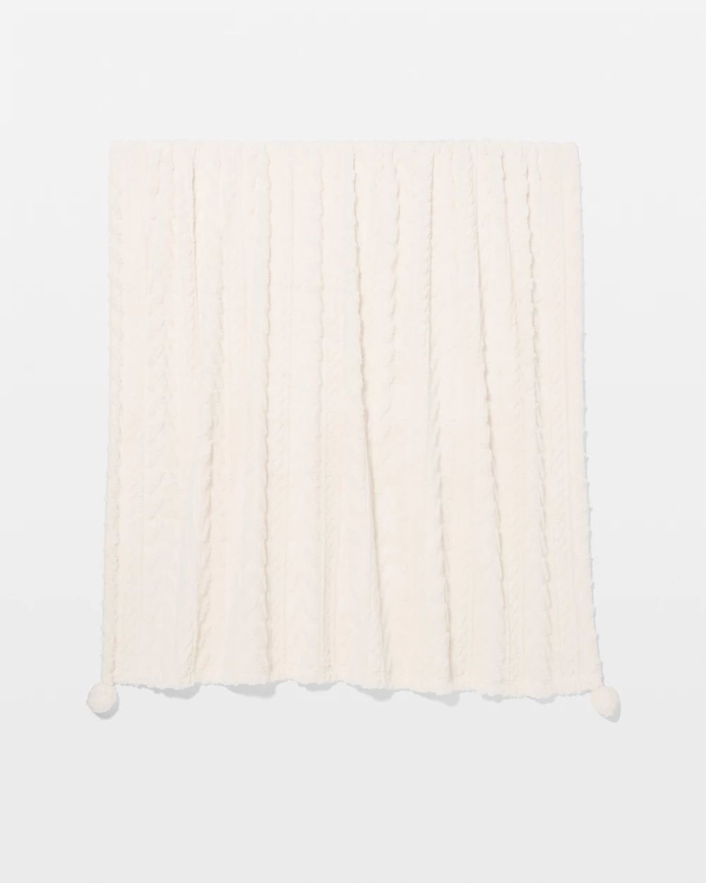 Sherpa Cable Knit Blanket click to view larger image.