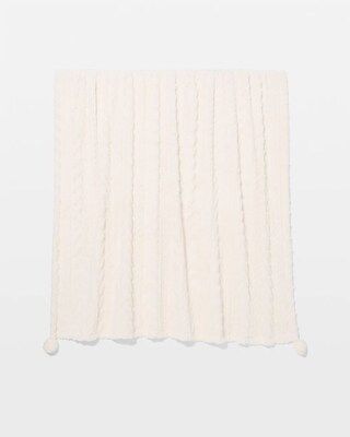 Sherpa Cable Knit Blanket click to view larger image.