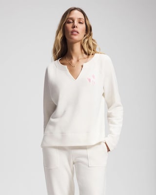 Essential Terry V-Neck Sweatshirt