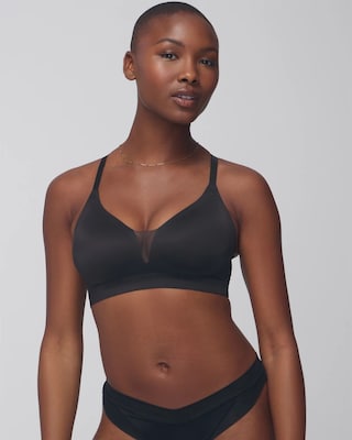 Convertible Bralette with Mesh Trim