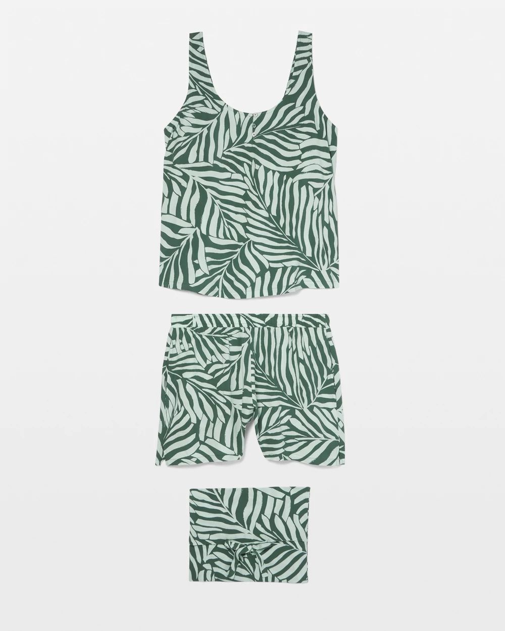 Rayon Challis Tank Shorts Pajama Set