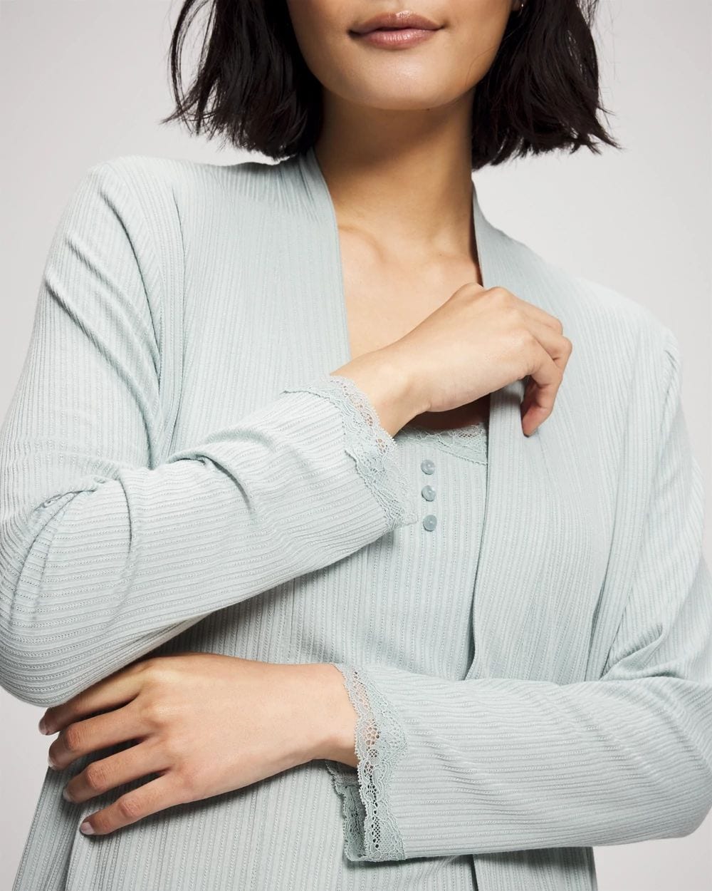 Cool Nights Pointelle Pajama Cardi