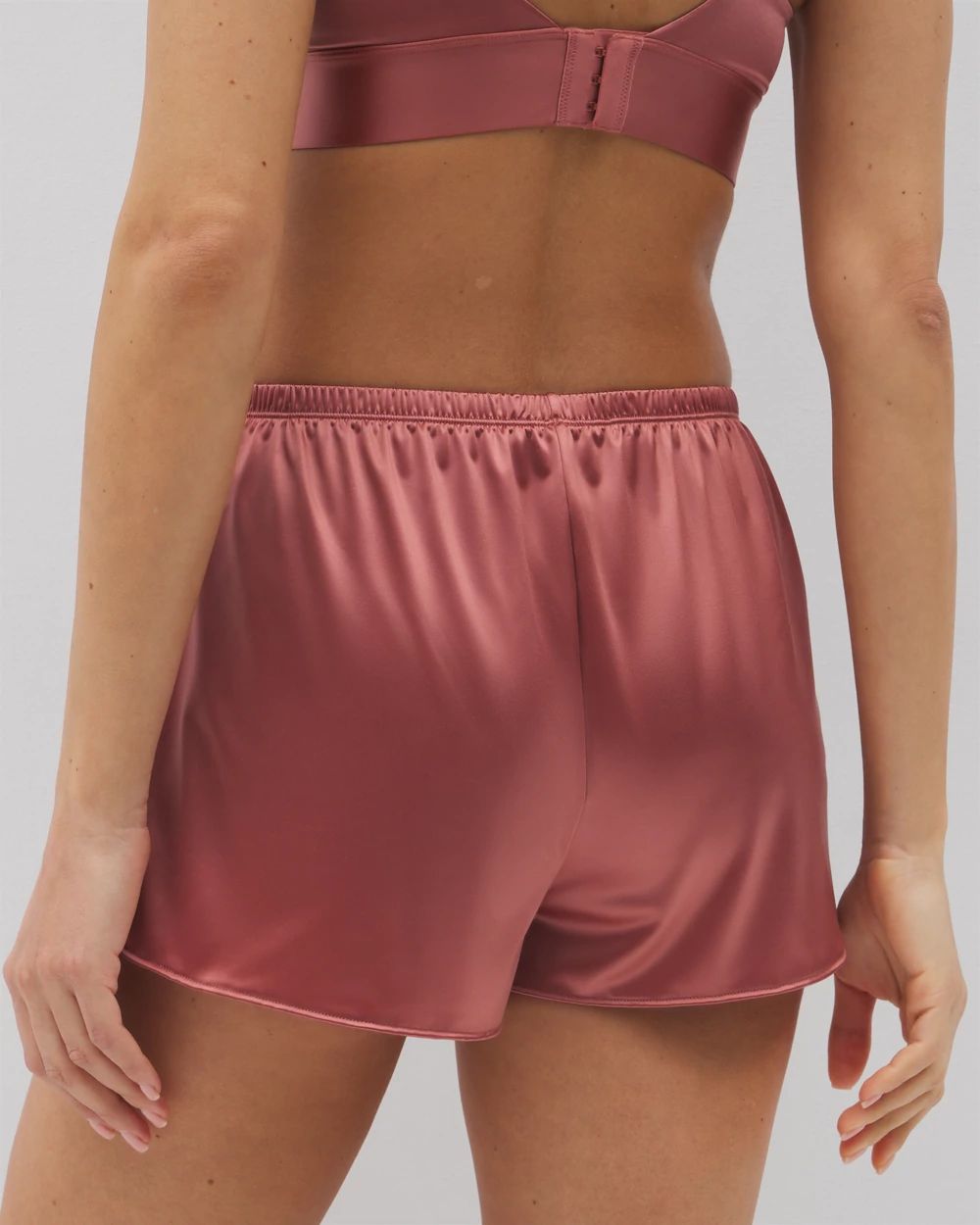 Stretch Luster Knit Pajama Shorts