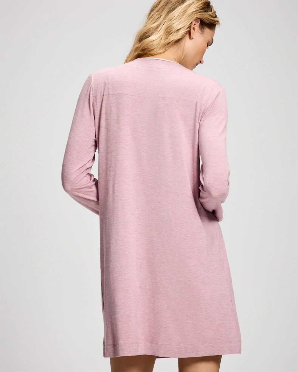 Piped Long-Sleeve Sleepshirt