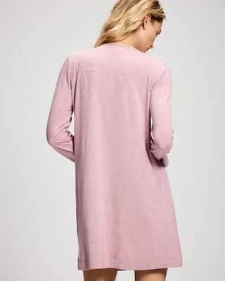 Piped Long-Sleeve Sleepshirt click to view larger image.