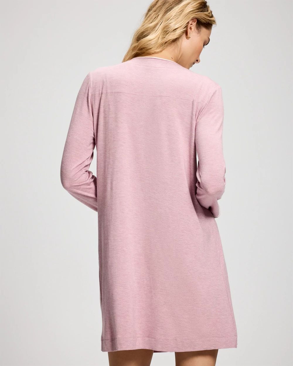 Piped Long-Sleeve Sleepshirt click to view larger image.
