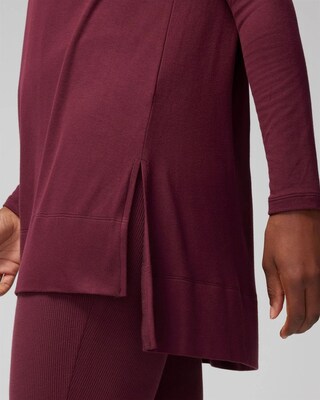 Long-Sleeve V-Neck Pajama Top