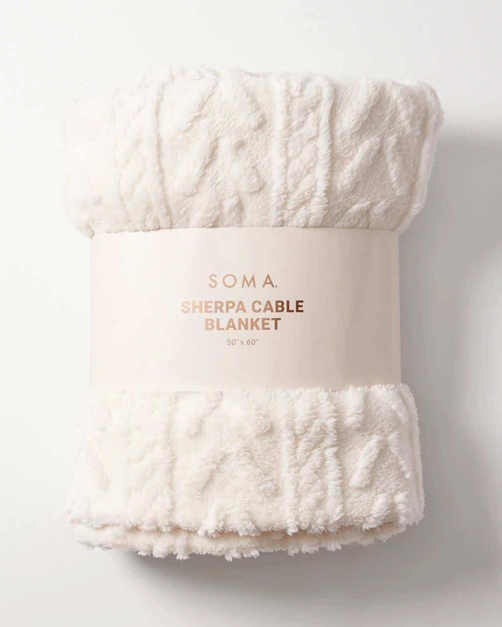 Sherpa Cable Knit Blanket click to view larger image.