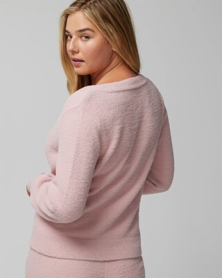 Cozy Surplice Long-Sleeve Pajama Top