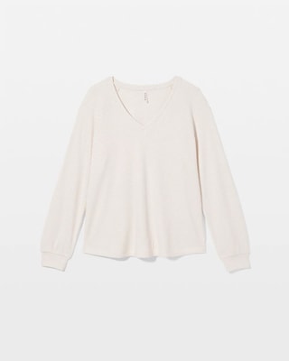 Long Sleeve V-Neck Pajama Top click to view larger image.