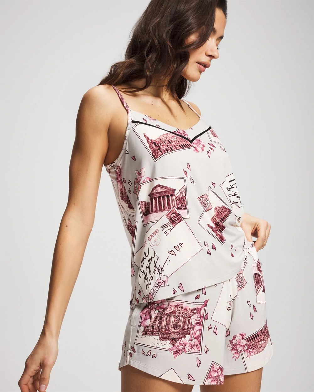 Cool Nights Piped Pajama Cami