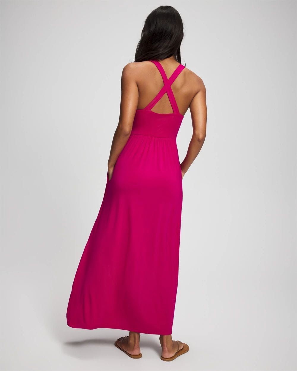 Soft Jersey Twist Front Maxi Dress