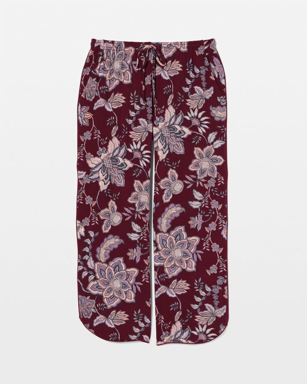 Piped Crop Pajama Pants click to view larger image.