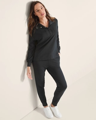 Ultra Soft Fleece Quarter-Snap Sweatshirt click to view larger image.