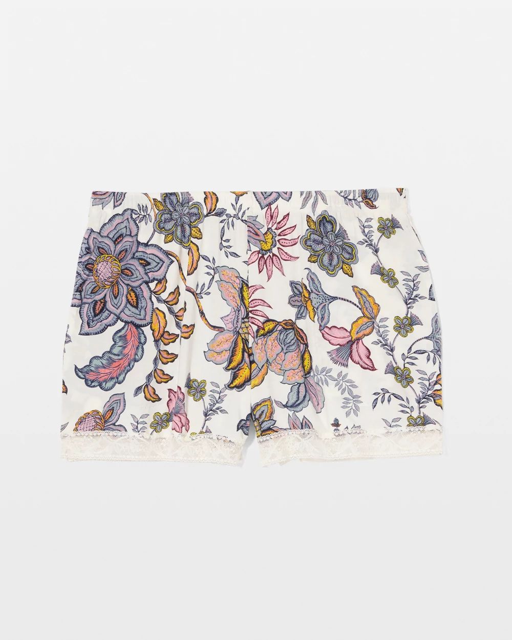 Cool Nights Lace-Trim Pajama Shorts