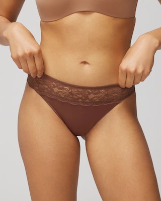 Thong Panty with Lace Trim