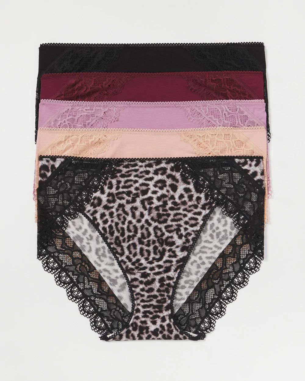 Embraceable Lace High-Leg 5 Pack