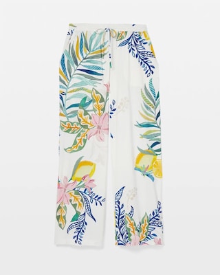 Wide-Leg Ankle Pajama Pants