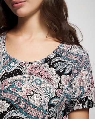 Short Sleeve Scoop Neck Sleepshirt click to view larger image.