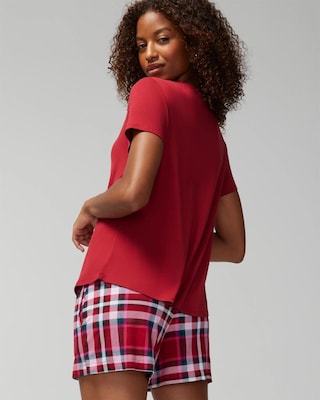 Short-Sleeve Top + Shorts Pajama Set