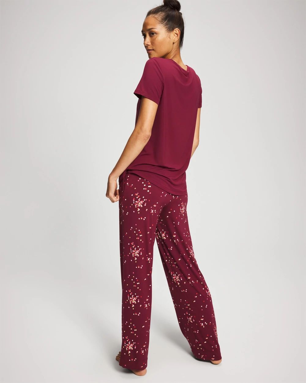 Cool Nights Packaged Short-Sleeve Pant Pajama Set