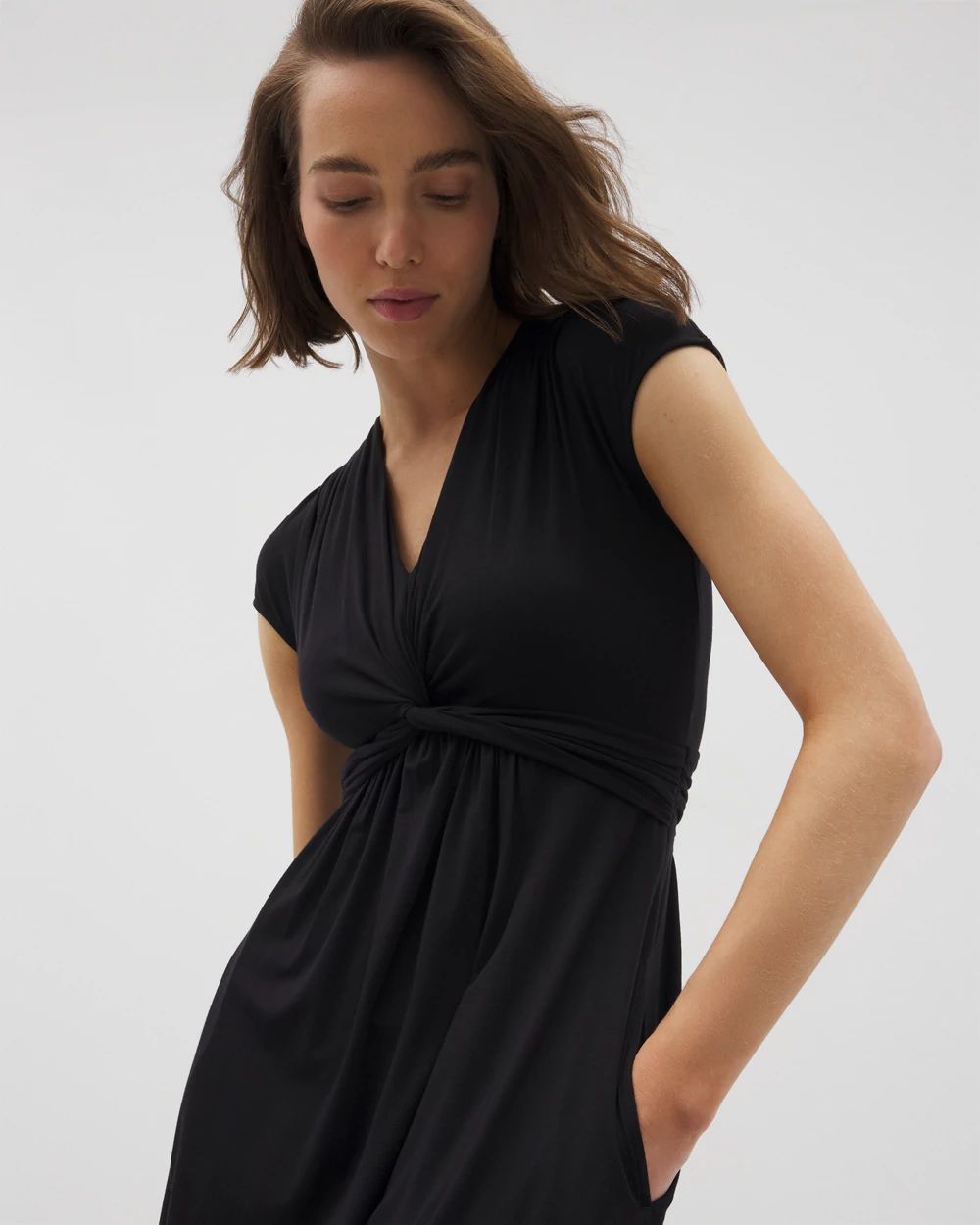 Soft Jersey Twist Short Bra Dress