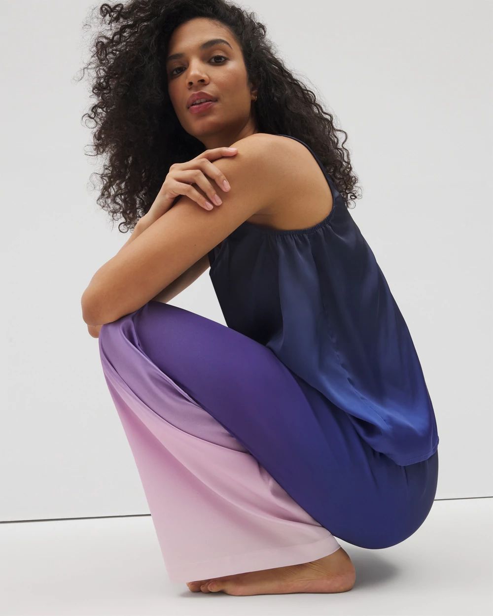 Satin Printed Pajama Pants