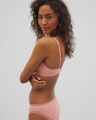 Soma Unlined Perfect Coverage Bra with Stretch Lace click to view larger image.