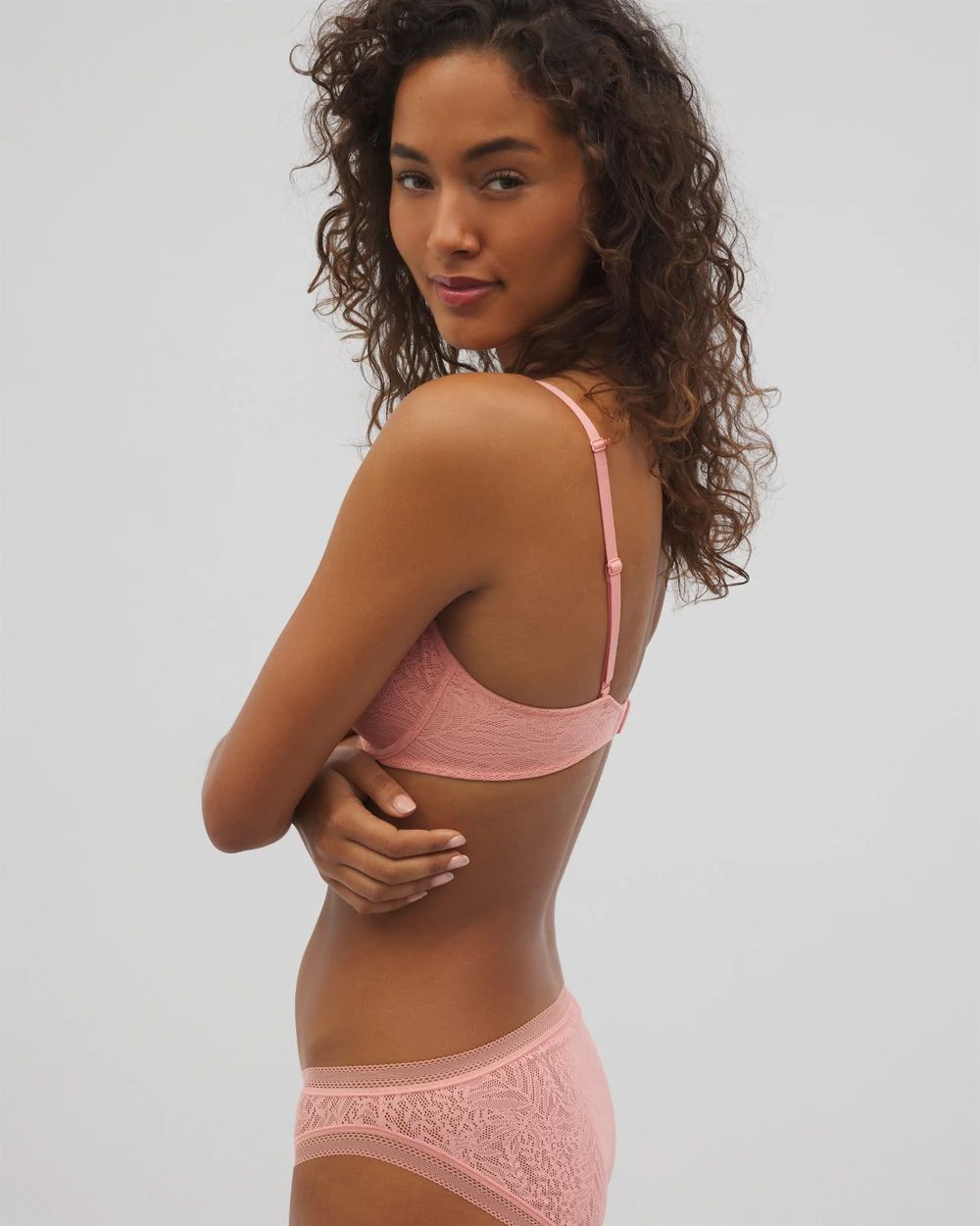 Soma Unlined Perfect Coverage Bra with Stretch Lace