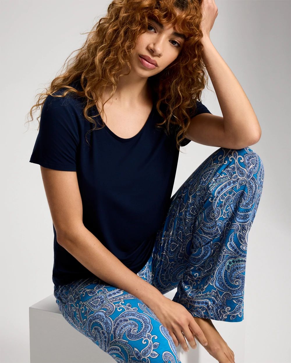 Cool Nights Short Sleeve + Pant Pajama Set