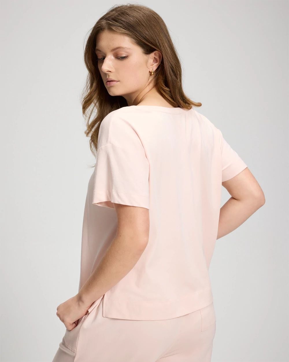 Most Loved Cotton Relaxed V-Neck Short Sleeve Pajama Tee