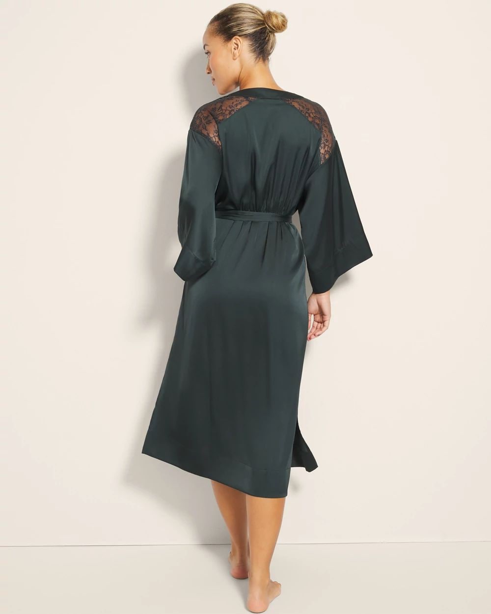 Satin Lace Long Robe