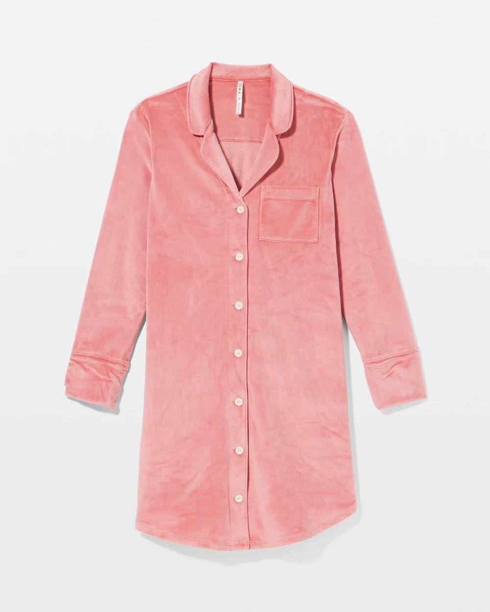 Long-Sleeve Notch Collar Sleepshirt click to view larger image.