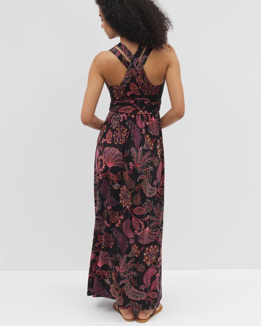 Soft Jersey Isla Cross Back Maxi Bra Dress