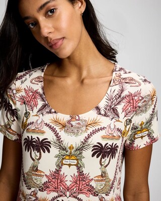 Short Sleeve Scoop Neck Sleepshirt click to view larger image.