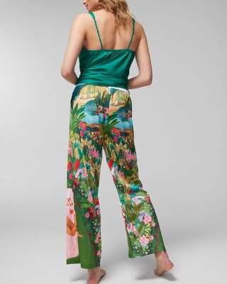 Wide-Leg Pajama Pants