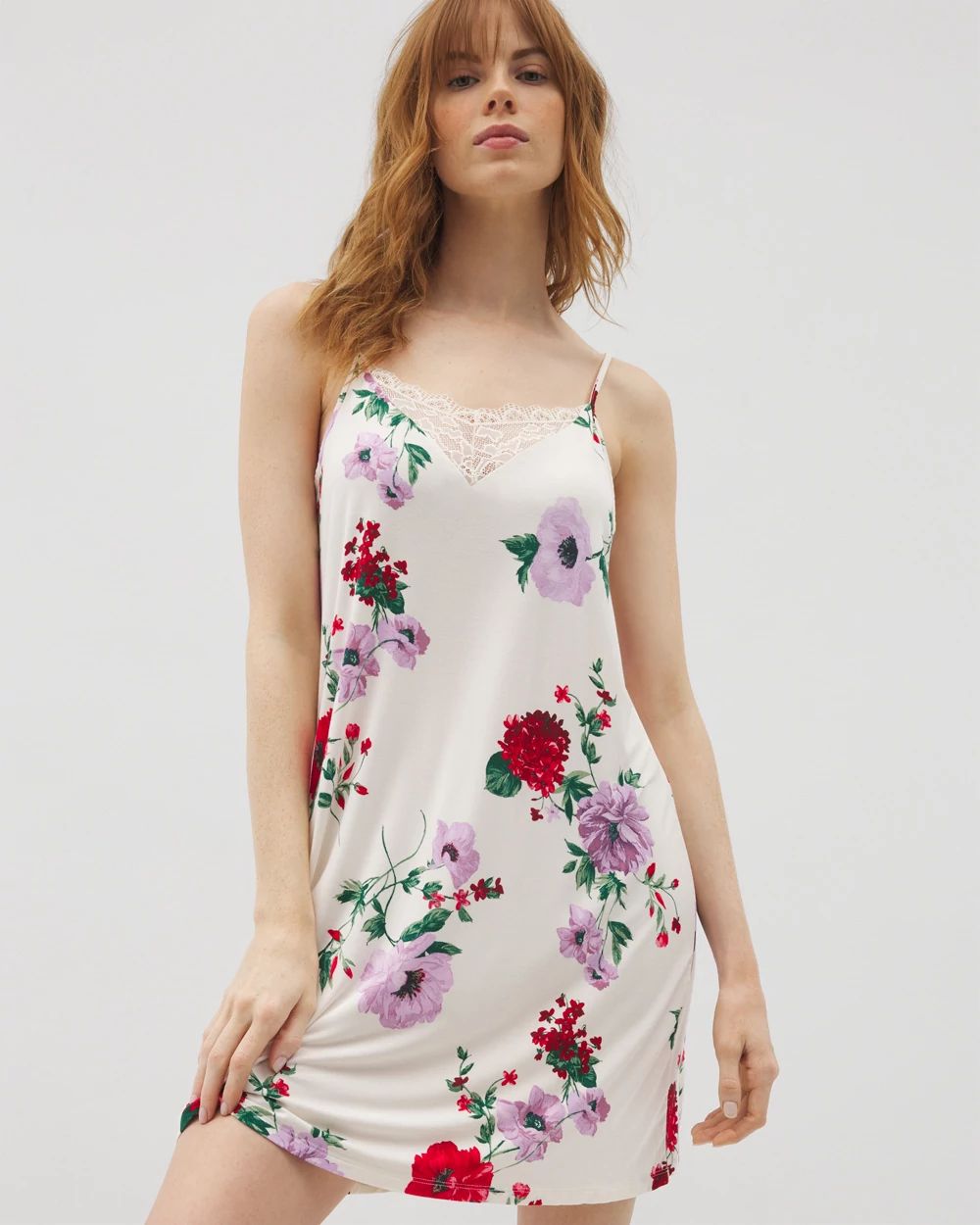 Cool Nights Lace Trim Chemise