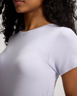Lightweight Rib Knit Slim Fit Pajama Baby Tee click to view larger image.