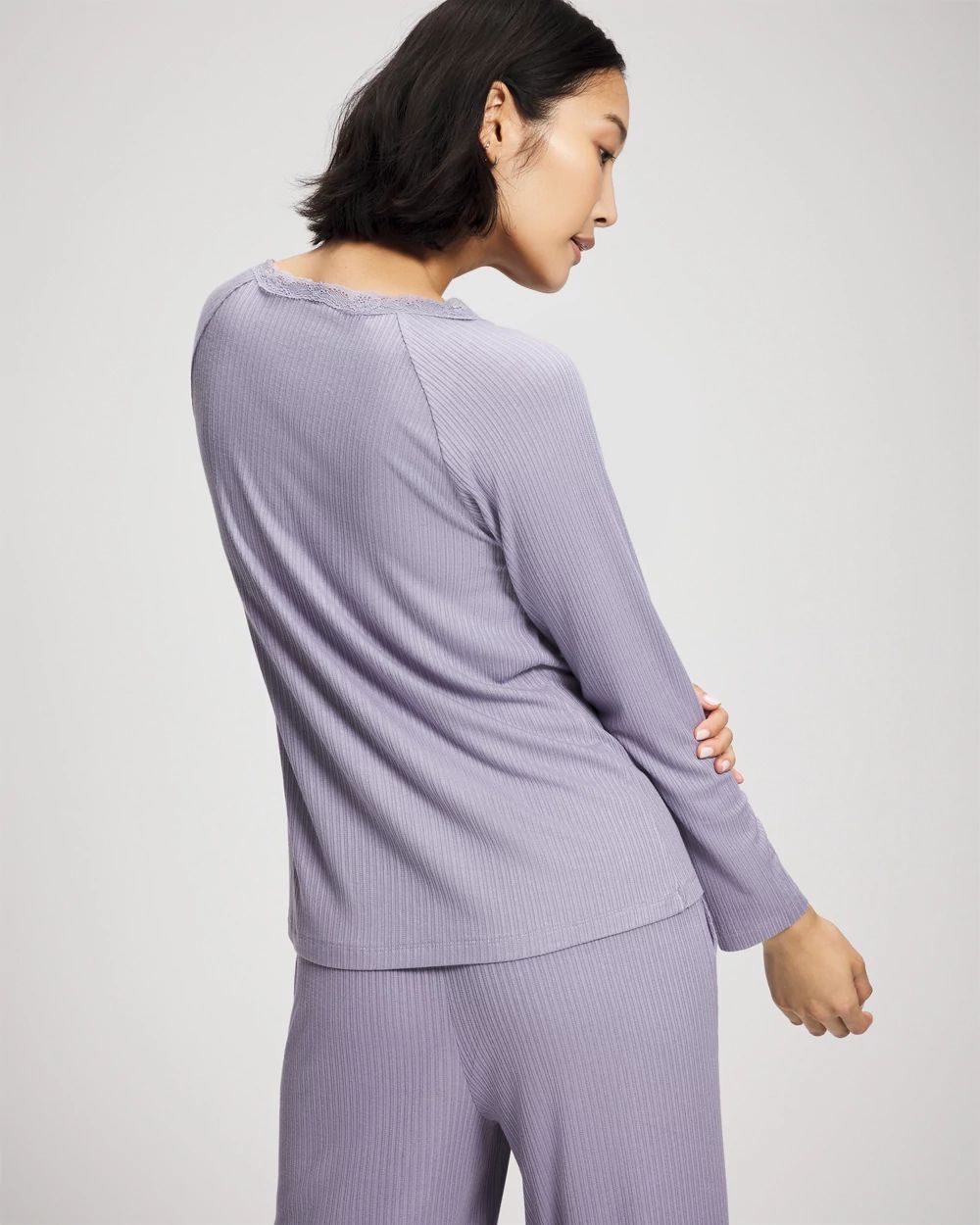 Cool Nights Pointelle Long Sleeve Pajama Top