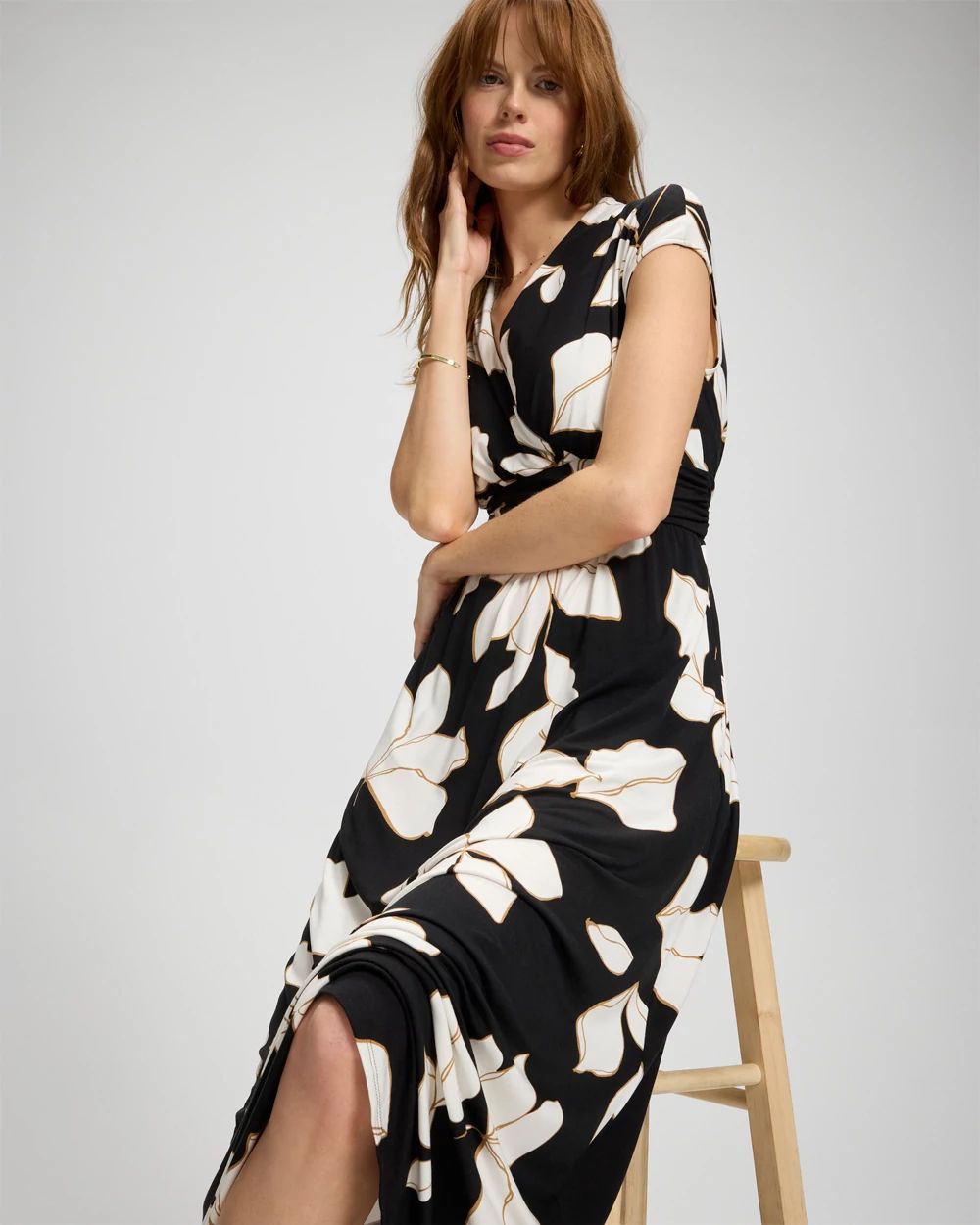 Soft Jersey Serenity Cap Sleeve Maxi Bra Dress