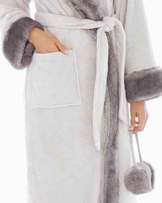 Luxe Faux Fur Robe Ivory