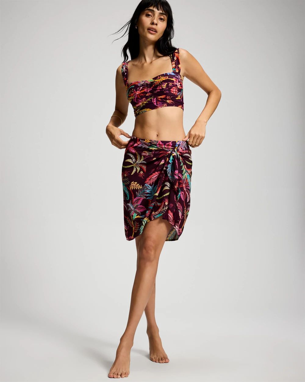 Soma Swim Rayon Crepe Pareo Sarong Cover Up Wrap