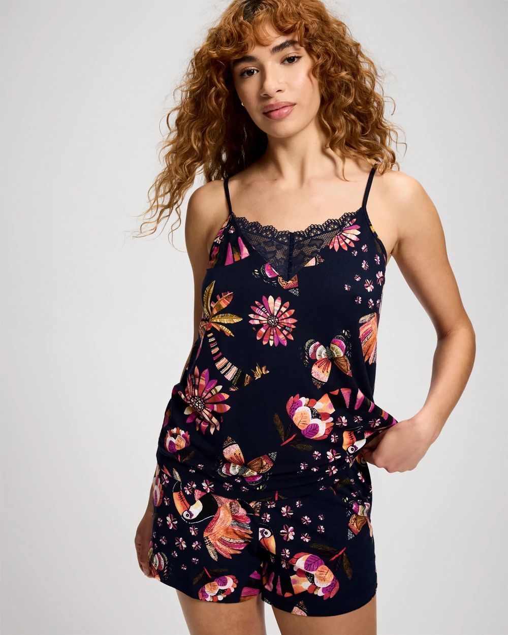Cool Nights Lace Trim Pajama Cami
