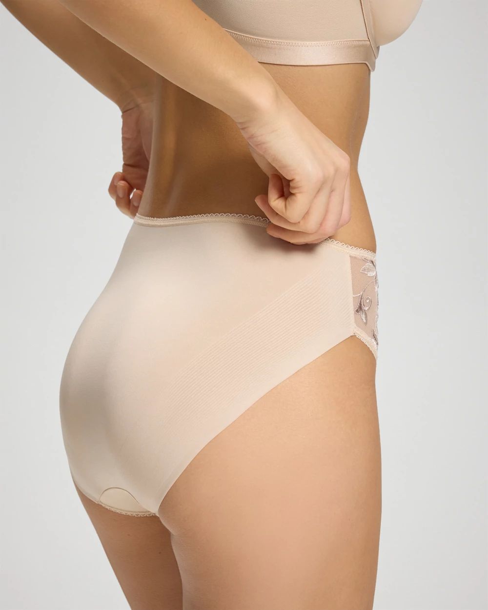 Vanishing Edge High-Leg Brief Panty with Sensuous Lace