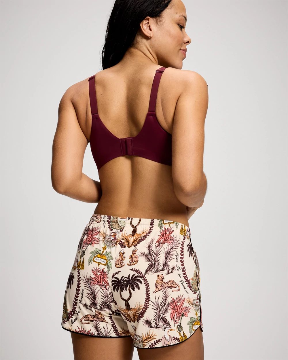Printed Pajama Shorts click to view larger image.