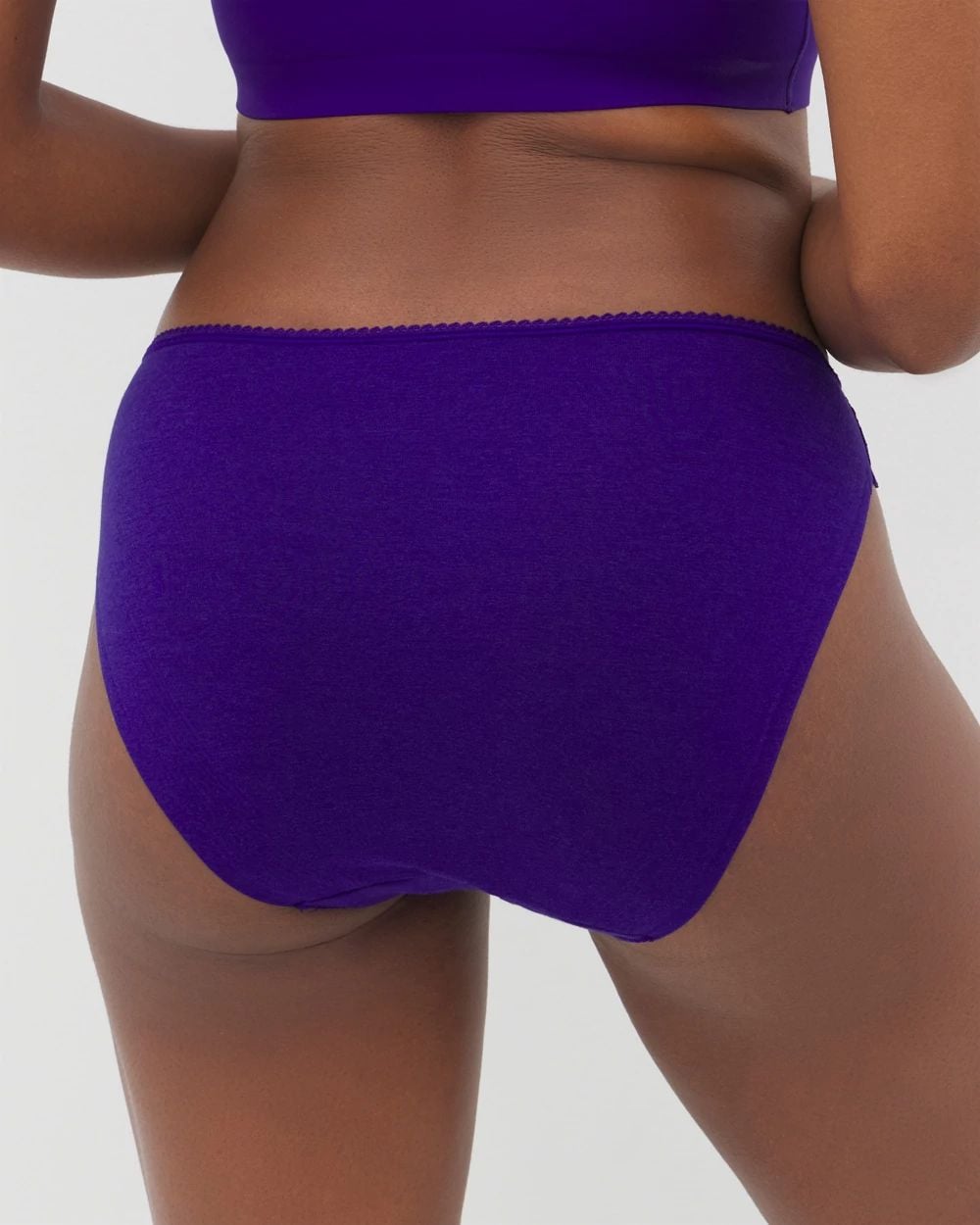 Vanishing Edge Cotton Blend Bikini Panty with Lace