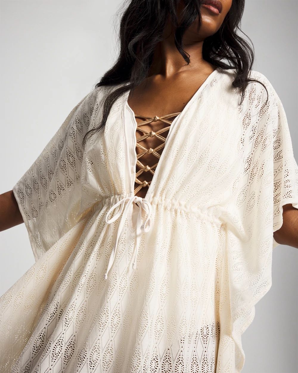 Sunkissed Crochet Chiffon Caftan